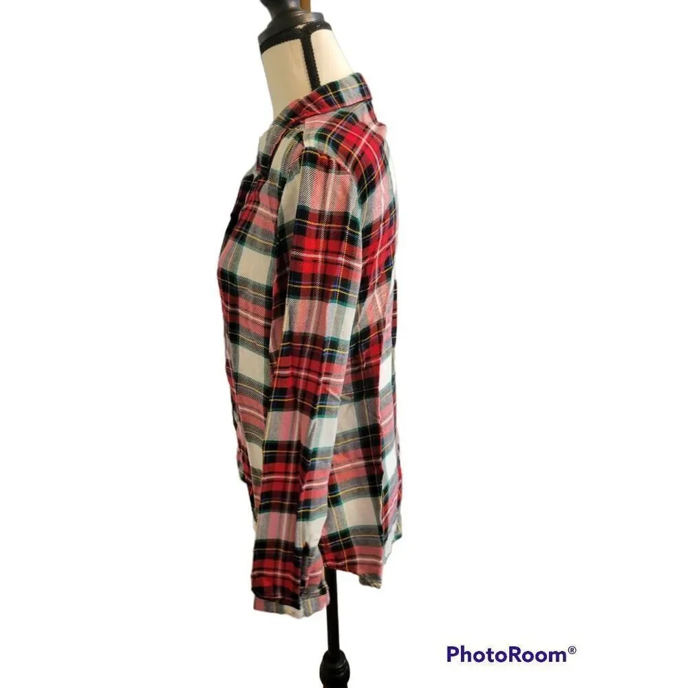 Old Navy Plaid Button Up Blouse Girls Youth Teen Size XXL (16)